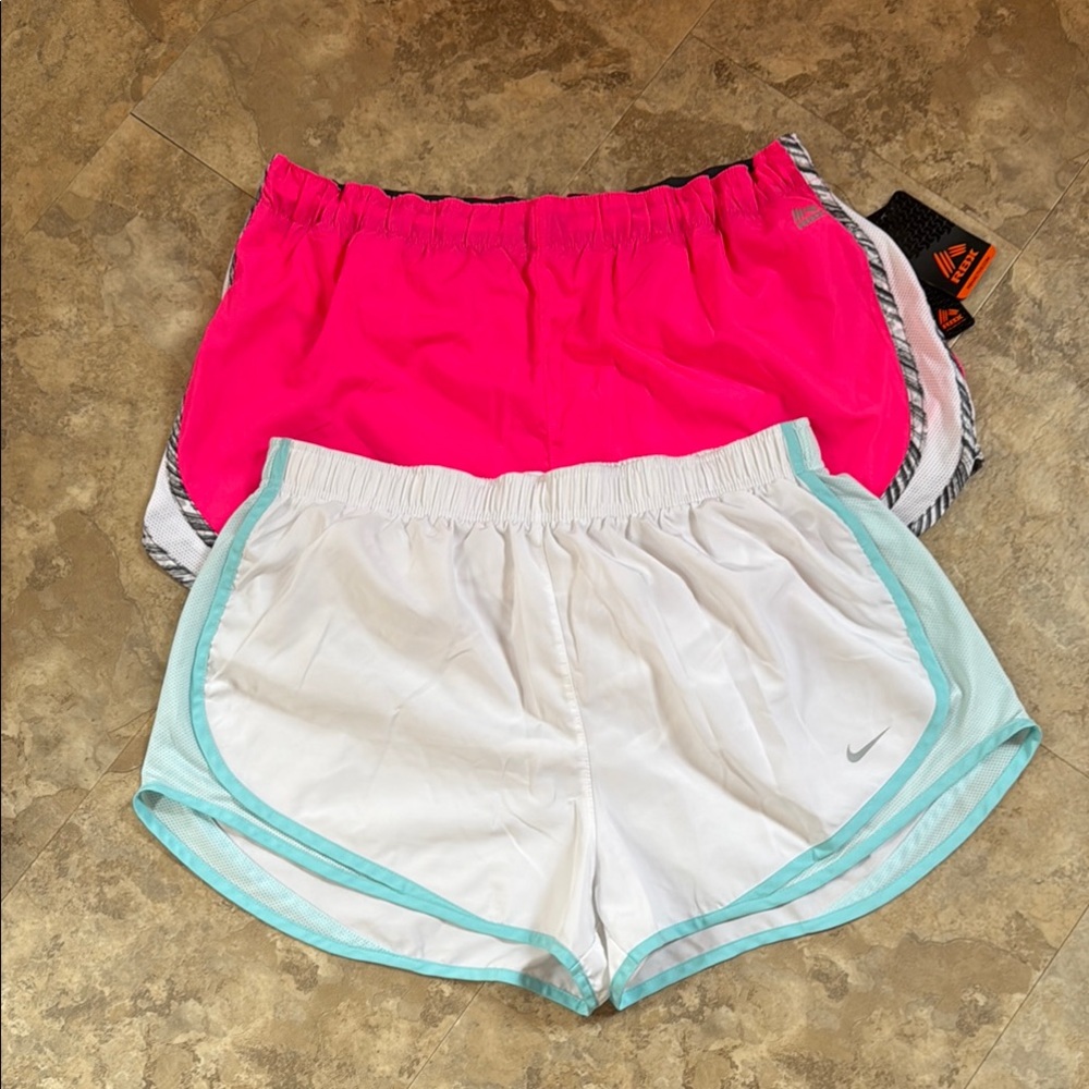 Nike Women's Athletic Shorts - Pink and White